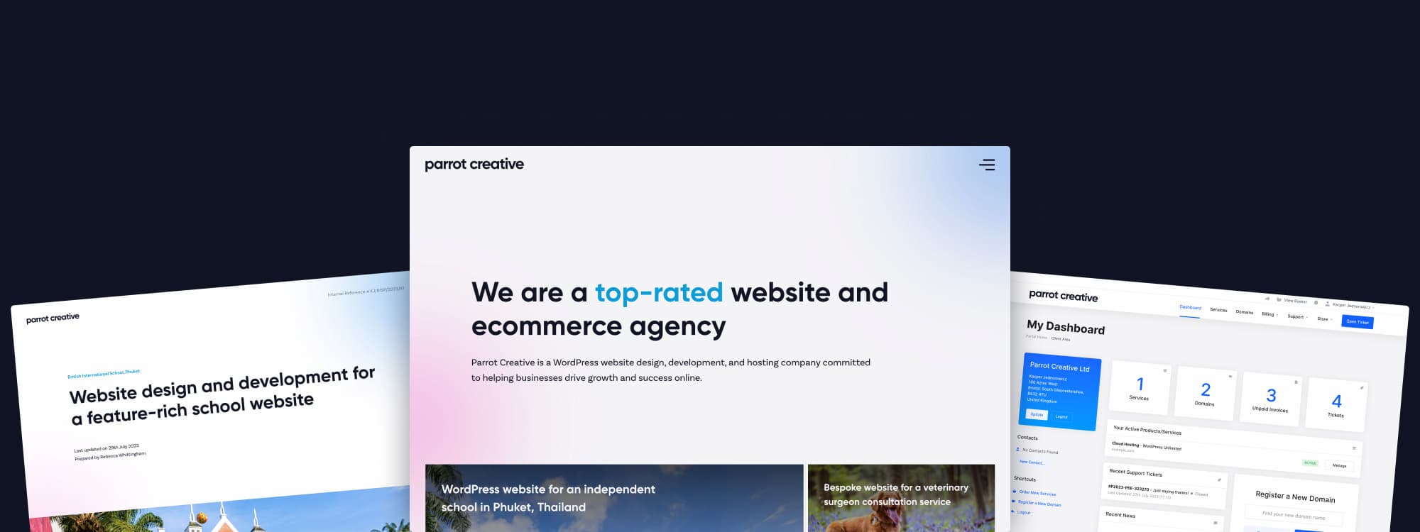 Parrot Creative brand refresh announcement graphic
